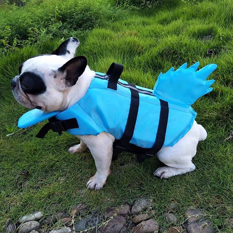 Dog Life Vest Summer Shark Pet Life Jacket Dog Clothes Dogs Swimwear Pets Swimming Suit New