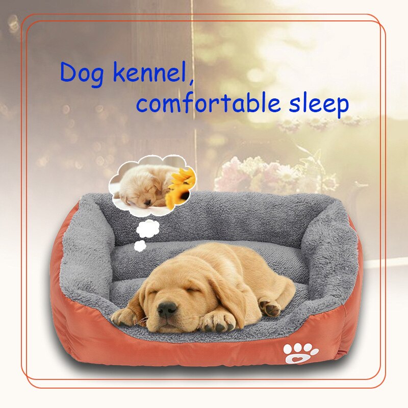 Pet Cat Dog Bed Warm Dog House Soft Fleece Nest Dog Baskets Mat Autumn Winter Waterproof Kennel S/M/L