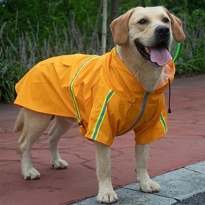 Pet Dog Raincoats Reflective Small Large Dogs Rain Coat Waterproof Jacket Fashion Outdoor Breathable Puppy Clothes 2XL-5XL