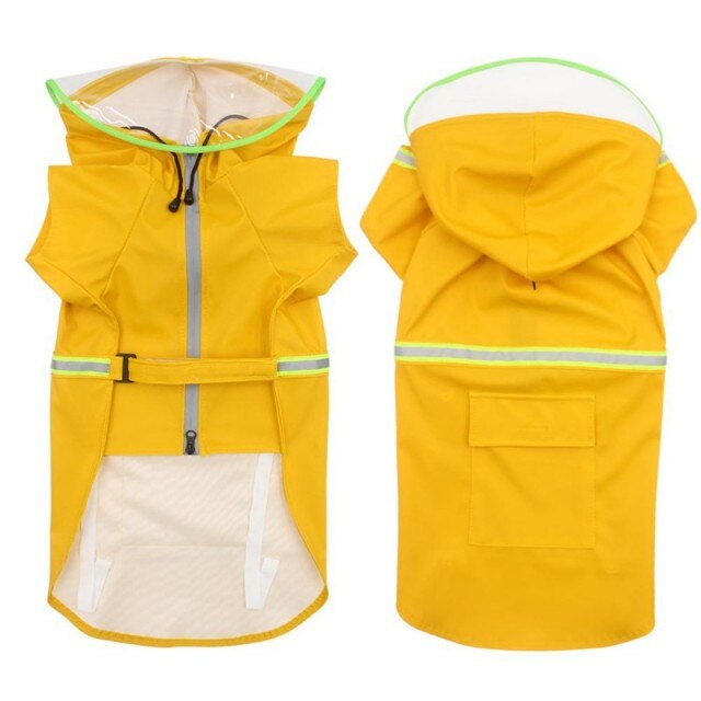Pet Dog Raincoats Reflective Small Large Dogs Rain Coat Waterproof Jacket Fashion Outdoor Breathable Puppy Clothes 2XL-5XL